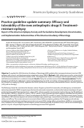 Cover page: Practice guideline update summary: Efficacy and tolerability of the new antiepileptic drugs II: Treatment-resistant epilepsy