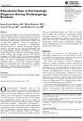 Cover page: Educational Gaps in Dermatologic Diagnoses Among Otolaryngology Residents.