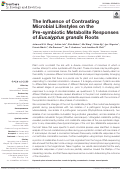 Cover page: The Influence of Contrasting Microbial Lifestyles on the Pre-symbiotic Metabolite Responses of Eucalyptus grandis Roots