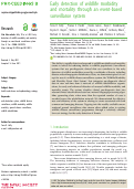 Cover page: Early detection of wildlife morbidity and mortality through an event-based surveillance system.