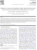 Cover page: Hypothesis for increased atmospheric methane input from hydrocarbon seeps on exposed continental shelves during glacial low sea level