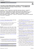 Cover page: Correction to: Near‑global summer circulation response to the spring surface temperature anomaly in Tibetan Plateau –– the GEWEX/LS4P first phase experiment