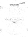 Cover page: THE MOMENTS, SPINS,, AND HYPERFINE STRUCTURES OF THE RADIOACTIVE ISOTOPES: I133(21-hr), Nd141(2.5-hr), Eu152(l3-yr), and Bi21O(5-day)