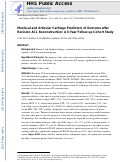 Cover page: Meniscal and Articular Cartilage Predictors of Outcome After Revision ACL Reconstruction: A 6-Year Follow-up Cohort Study.