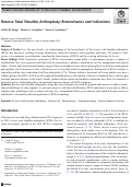 Cover page: Reverse Total Shoulder Arthroplasty: Biomechanics and Indications