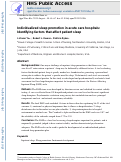 Cover page: Individualized sleep promotion in acute care hospitals: Identifying factors that affect patient sleep