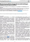 Cover page: Electronic consultation in supportive oncodermatology: a single center retrospective cohort