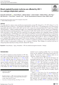 Cover page: Blood amyloid-β protein isoforms are affected by HIV-1 in a subtype-dependent pattern