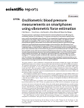 Cover page: Oscillometric blood pressure measurements on smartphones using vibrometric force estimation.