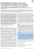 Cover page: Extrahypothalamic oxytocin neurons drive stress-induced social vigilance and avoidance