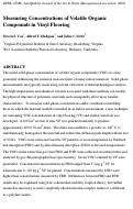 Cover page: Measuring concentrations of volatile organic compounds in vinyl flooring