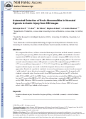 Cover page: Automated detection of brain abnormalities in neonatal hypoxia ischemic injury from MR images