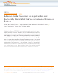 Cover page: Ediacara biota flourished in oligotrophic and bacterially dominated marine environments across Baltica