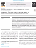 Cover page: Using bottleneck analysis to examine the implementation of standard precautions in hospitals