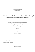 Cover page: Multiscale network characterization of the strength and robustness of trabecular bone