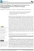 Cover page: Artificial Intelligence (AI) Applications for Point of Care Ultrasound (POCUS) in Low-Resource Settings: A Scoping Review.