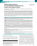 Cover page: Residual Kidney Function and Cause-Specific Mortality Among Incident Hemodialysis Patients.