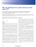 Cover page: What is the relationship of stress to patients' kidney stone-related quality of life?