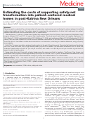 Cover page: Estimating the costs of supporting safety-net transformation into patient-centered medical homes in post-Katrina New Orleans