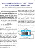 Cover page: Modeling and Test Validation of a 15kV 24MVA Superconducting Fault Current Limiter