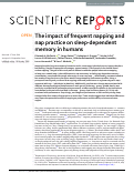 Cover page: The impact of frequent napping and nap practice on sleep-dependent memory in humans