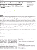 Cover page: Multi-Timescale Rhythmicity of Blood Glucose and Insulin Delivery Reveals Key Advantages of Hybrid Closed Loop Therapy.