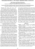 Cover page: The Dynamic Field Theory vs. the Category Adjustment Model: A Critical Test