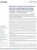 Cover page: Phasic locus coeruleus activity enhances trace fear conditioning by increasing dopamine release in the hippocampus