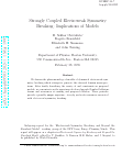 Cover page: STRONGLY COUPLED ELECTROWEAK SYMMETRY BREAKING: IMPLICATIONS OF MODELS