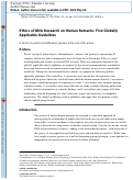 Cover page: Ethics of DNA research on human remains: five globally applicable guidelines