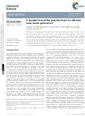 Cover page: A durable monolithic polymer foam for efficient solar steam generation