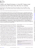 Cover page: Analytic and clinical performance of cobas HPV testing in anal specimens from HIV-positive men who have sex with men.