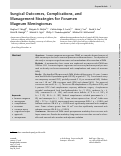 Cover page: Surgical Outcomes, Complications, and Management Strategies for Foramen Magnum Meningiomas.