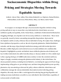 Cover page: Socioeconomic Disparities within Drug Pricing and Strategies Moving Towards Equitable Access