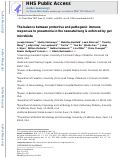 Cover page: The balance between protective and pathogenic immune responses to pneumonia in the neonatal lung is enforced by gut microbiota