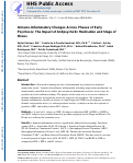 Cover page: Immuno-inflammatory changes across phases of early psychosis: The impact of antipsychotic medication and stage of illness