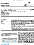 Cover page: The association of parity with osteoarthritis and knee replacement in the Multicenter Osteoarthritis Study