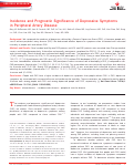 Cover page: Incidence and Prognostic Significance of Depressive Symptoms in Peripheral Artery Disease