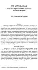 Cover page: Pay Unto Caesar: Breaches of Justice in the Monetary Sanctions Regime