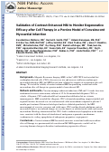 Cover page: Validation of contrast-enhanced magnetic resonance imaging to monitor regenerative efficacy after cell therapy in a porcine model of convalescent myocardial infarction.