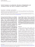 Cover page: Need for Treatment, A Less Restrictive Alternative to Hospitalization, and Treatment Provision: The Utility of Community Treatment Orders