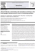 Cover page: Altered effective connectivity and anomalous anatomy in the basal ganglia-thalamocortical circuit of stuttering speakers