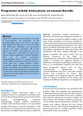 Cover page: Progressive nodular histiocytosis: an unusual disorder