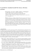 Cover page: A predictive standard model for heavy electron systems