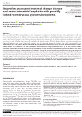 Cover page: Ibuprofen-associated minimal change disease and acute interstitial nephritis with possibly linked membranous glomerulonephritis