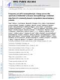 Cover page: Frequency of LATE neuropathologic change across the spectrum of Alzheimer’s disease neuropathology: combined data from 13 community-based or population-based autopsy cohorts