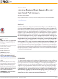 Cover page: Inferring Regional-Scale Species Diversity from Small-Plot Censuses