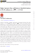 Cover page: Higher harmonic flow coefficients of identified hadrons in Pb-Pb collisions at sNN=2.76 TeV