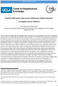 Cover page: Potential Differential Undercount in 2020 Census Redistricting Data: Los Angeles County, California