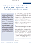 Cover page: Endosperm Carotenoid Concentrations in Wheat are Better Correlated with PSY1 Transcript Levels than Enzyme Activities